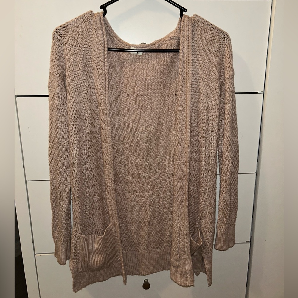Garage Light Pink Open-Front Cardigan